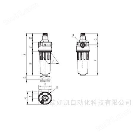 CAMOZZI康茂胜N104-L00  N系列管接式油雾器 管式连接或支架式安装