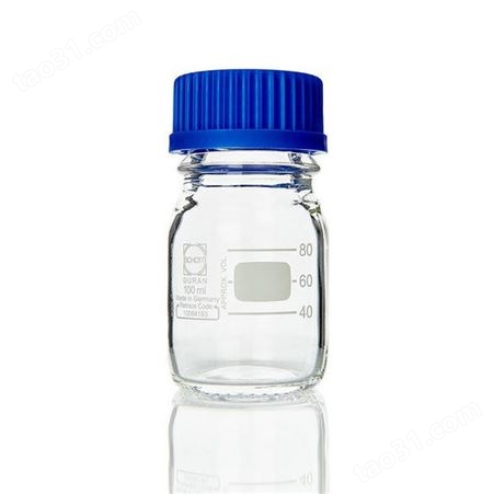 肖特/Schott duran蓝盖试剂瓶100ml，透明