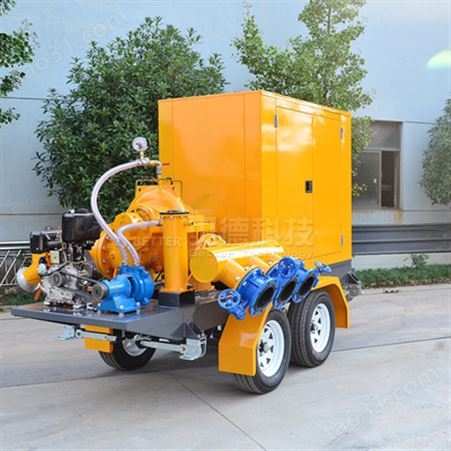 半开式移动泵车防汛抗旱柴油发动机抽水泵