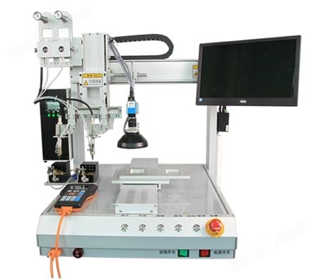 米恩HXJ441S-SJ双焊头带视觉检测系统焊锡机