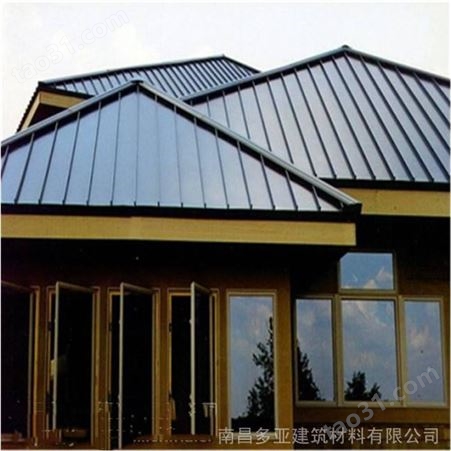 九江铝镁锰板 别墅区屋面工程 双锁边屋面板 25/330型铝镁锰金属瓦