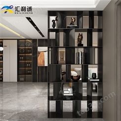 黑色不锈钢储物柜 客厅室内金属展示置物壁龛柜定制