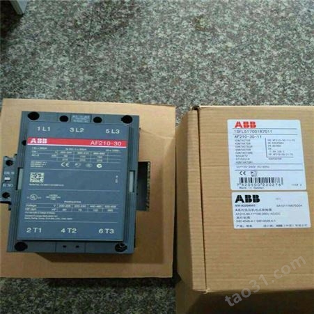 原装ABB三极接触器 AF30-30-00-13 100-250V AC/DC