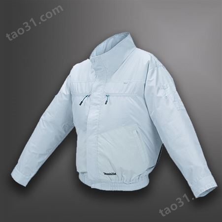 DFJ210Z 充电式风冷夹克 休闲拉链挖袋蓝色薄款宽松型青年外套