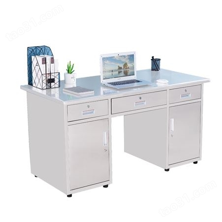 不锈钢办公桌 收银台写字台抽屉柜 餐饮钱柜挡板台称台