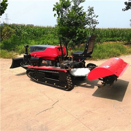 多功能田园耕地机 小型履带施肥回填机 座驾式柴油松土犁地机