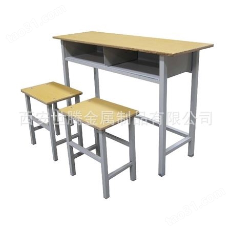 供应学校单/双人课桌椅双柱课桌培训班课桌升降型儿童书桌 学生课桌椅
