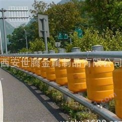 塑料桶旋转护栏 双滚筒防护栏 圆桶护栏防撞桶护栏 厂家批发