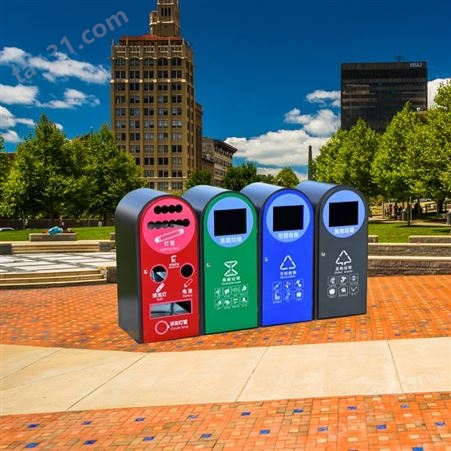 不锈钢垃圾桶 户外环卫两分类垃圾筒 小区街道垃圾箱