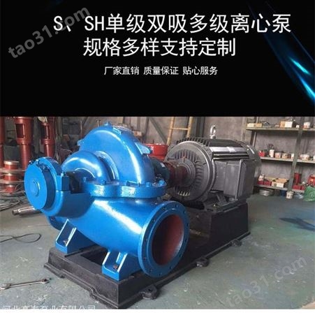 350S16A双吸泵 高泰泵清水循环泵