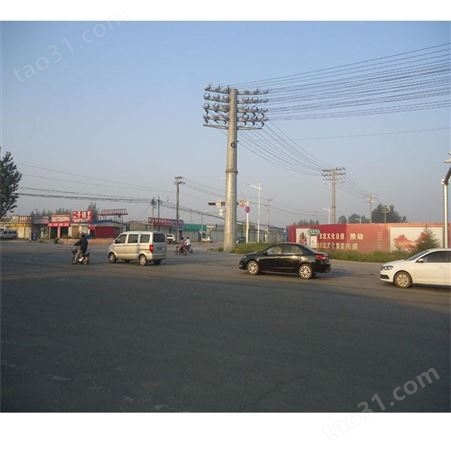 萍乡市90度转角钢杆终端钢管杆35kv电力电杆