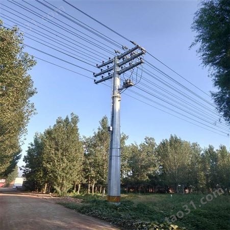 郑州 10kv 35kv 电力钢管杆 钢管塔来图定制