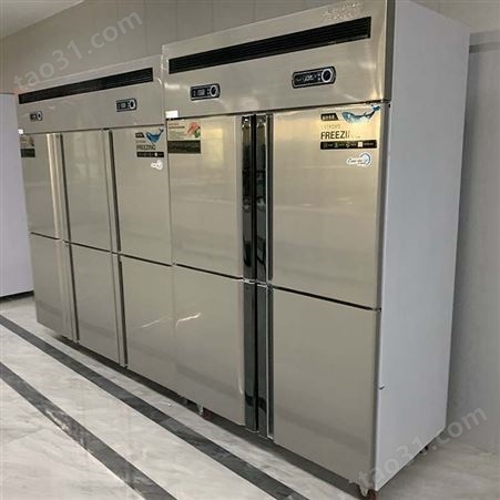 不锈钢冰箱商用厨房四门冰柜 双温六门立式冷冻冰柜 立式饮料柜展示柜