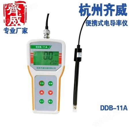 齐威DDB-11A便携式电导率测试仪电导率仪电极电导率仪EC测定仪