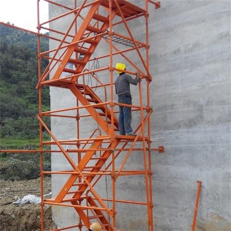 箱式安全爬梯 桥梁施工梯笼 笼式安全爬梯 封闭式安全爬梯 地铁基坑安全爬梯