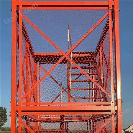 安全基坑墩柱梯笼 挂网式安全梯笼 防护网安全梯笼 长期销售 安全梯笼