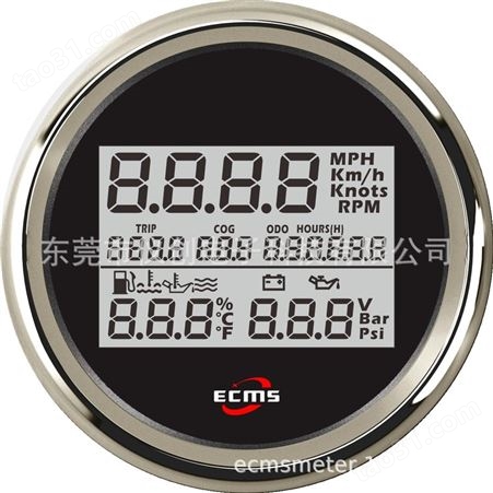 仪创 ECMS 900-00116 电动车改装车仪表 GPS速度+油位 水温 油压 电压 水位（选二）
