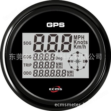 仪创 ECMS 902-00035 螺纹结构85mm数显GPS速度表 316L 七彩背光