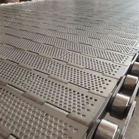 冲孔输送链板厂家 定制食品级304不锈钢链板 耐高温烘干链板输送带