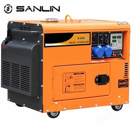 6千瓦三相柴油发电机/移动式柴油发电机/6KW柴油发电机组-6千瓦等功率柴油发电机SANLIN