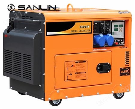 柴油发电机 HS7500CS SANLIN原装动力6000W柴油发电机 单三相同功率6千瓦柴油发电机厂家 手/电启动款