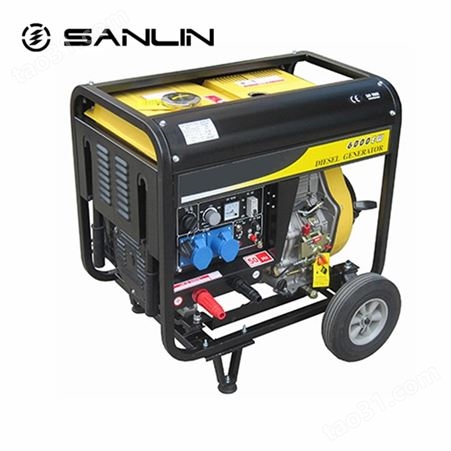 SANLIN电焊发电一体机HS6800EW柴油发电电焊机 焊接发电两用一体机