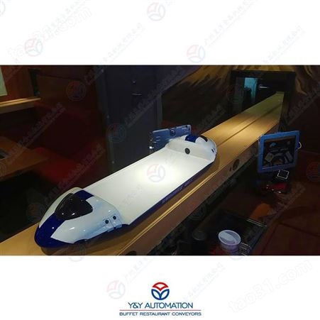 上海机器人餐厅_有轨送餐机器设备_新干线智能送餐设备_广州昱洋定制