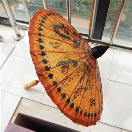 东南亚特色工艺品伞定制 创意怀旧手工彩绘婚礼用伞纸伞雨伞 泰国油纸伞