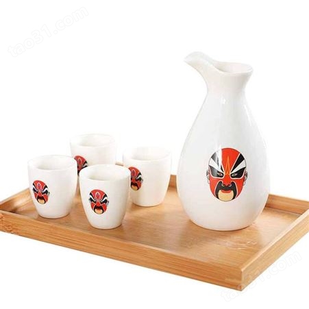 陶瓷酒具套装 中式日式白酒杯分酒器 精美陶瓷茶具定制LOGO送礼 商务馈赠礼品瓷具订制