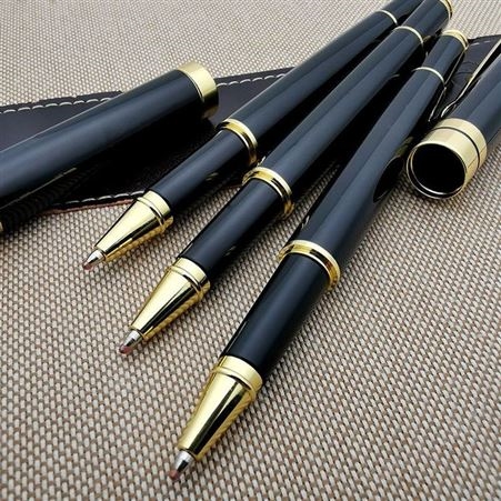 己米文具商务金属签字笔logo定制 黑色广告礼品笔 办公宝珠笔中性水笔 广告宣传笔