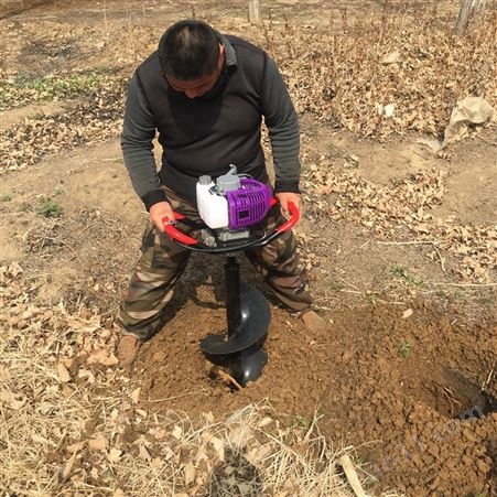 汽油大马力打桩挖坑机 圣鲁手提式打眼挖坑机 新型植树挖窝机视频