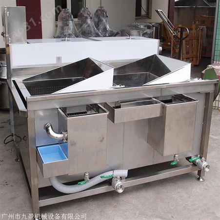 九盈两槽洗菜机TJ-200-2 洗小龙虾设备 西兰花清洗机