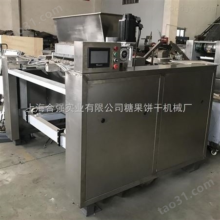 全自动巧克力豆曲奇饼干生产线 HQ-CK1000型PLC钢带曲奇生产设备 上海合强厂家
