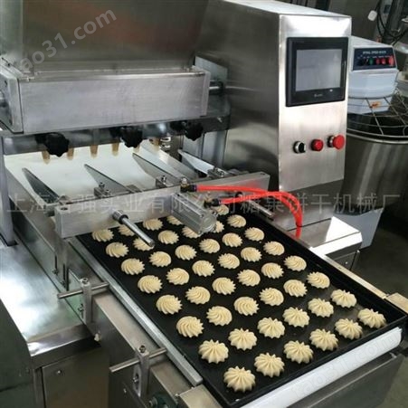 上海合强电脑曲奇机价格 HQ-CK400/600PLC曲奇饼干机厂家 小型曲奇糕点生产线 免费安装