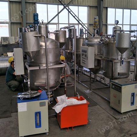 定做日处理5吨茶籽油精炼设备 紫苏油精炼机 油脂精炼加工设备