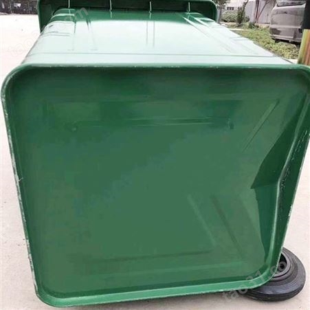 户外铁质240升挂车垃圾桶 环卫垃圾桶 小区铁皮垃圾箱经销商