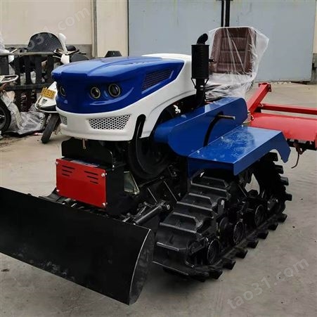 50马力履带式旋耕机小型柴油农用座驾式开沟回填果园施肥一体机