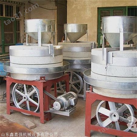 自动小麦石磨面粉机 磨盘石磨机 生态园五谷杂粮磨面机