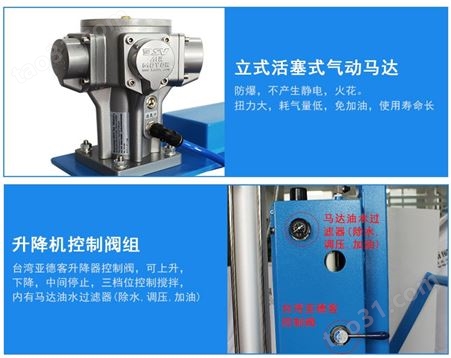 【空气动力马达搅拌机】德斯威DAM6-TU型空气搅拌器配安全防爆气动马达《三年质保》