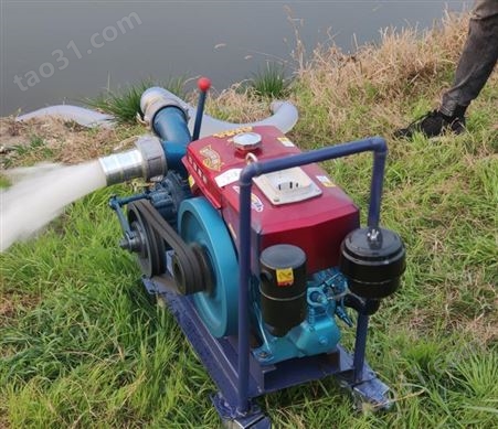 汽油机柴油机水泵 高扬程大吸力水泵 6寸移动式柴油机水泵