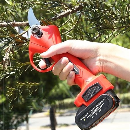 充电式修枝剪 园艺锂电池剪刀 手拿式电动果树剪刀
