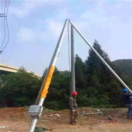 生产河北三角扒杆 鹏通12米铝合金抱杆 电力工程抱杆生产