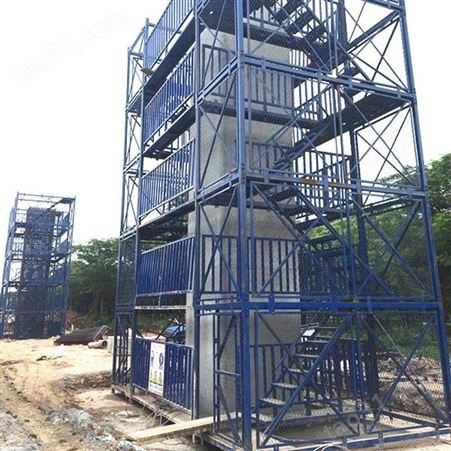 厂家生产 组合式安全梯笼 基坑施工梯笼 施工框架式安全爬梯 产地货源