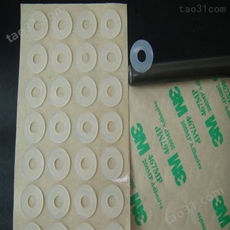 透明硅胶垫片 厂家供应白透明硅胶挤出 自粘硅胶垫圈