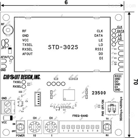 circuitdesign代理进口STD-302Z 458MHz无线电产品