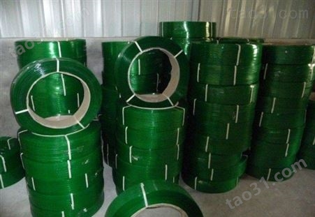 pet塑钢带厂 绿色塑钢打包带耐磨