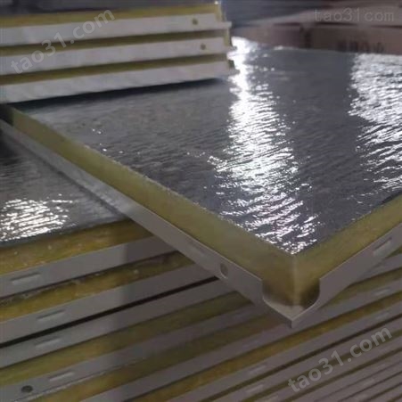 铝矿棉复合板批发 冲孔铝矿棉板定制 蜂窝铝矿棉板吸音吊顶 奎峰厂家生产铝矿棉吸声板