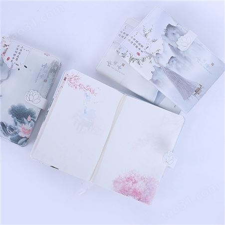 创意小号古风系列空白笔记本 多款中国风线装记事本子 *