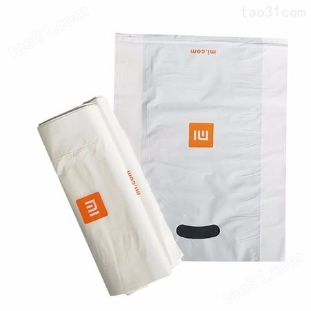 小米手挽袋-白色塑料手提袋-广东生产厂家