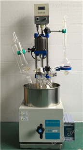 多功能单层玻璃反应釜F212-10L搅拌加热恒温搅拌反应器